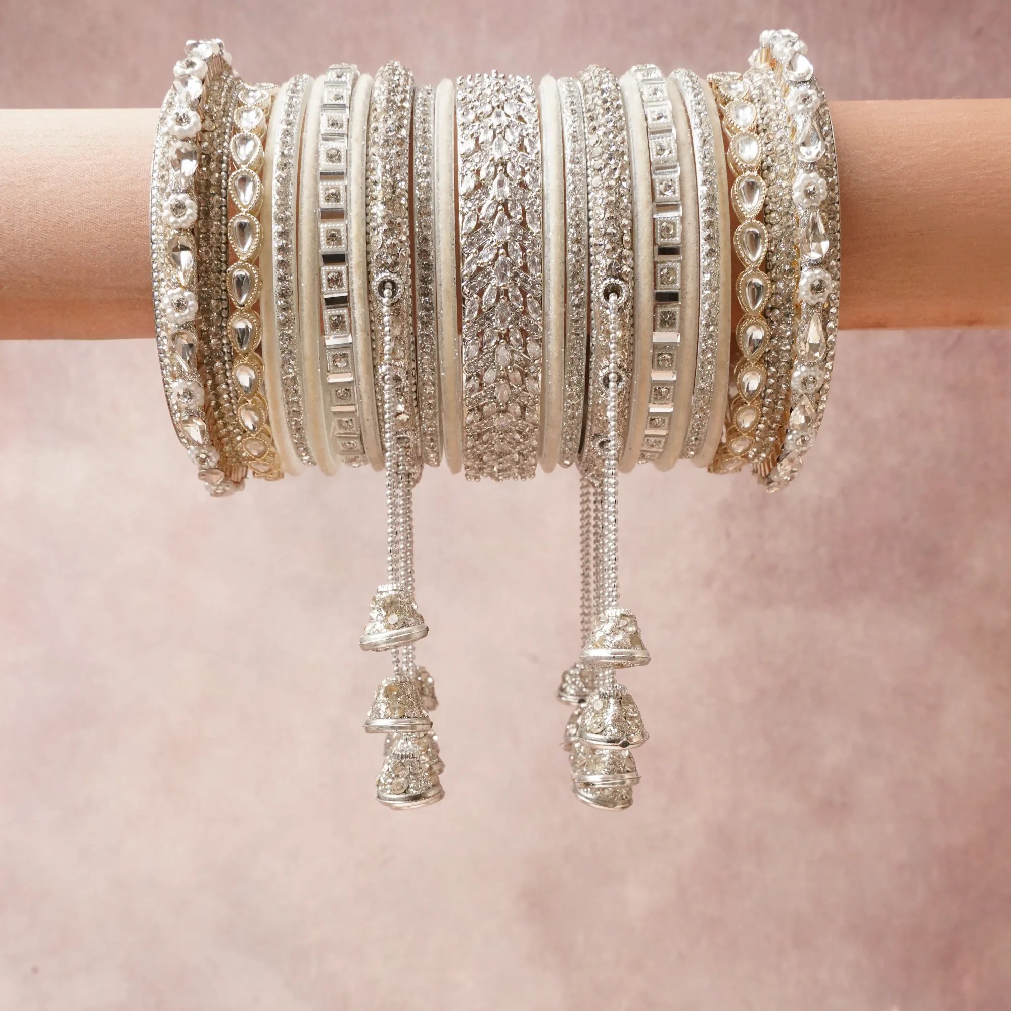 A commanding Silver anchors this beautiful set, enriched with accents of Brilliant White that add depth and dimension.

Featuring a striking composition of Rhodium-Plated Metal, Gold-Plated Metal, Cubic Zirconia, Foil-Backed Crystal, Enamel, this set carries intricate craftsmanship and strong presence. Grand in form, it is created for moments that deserve to be marked.